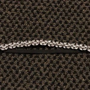 Black headband with silver stones